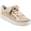 Eos Footwear Jovi Perforated Leather Sneaker In Birch