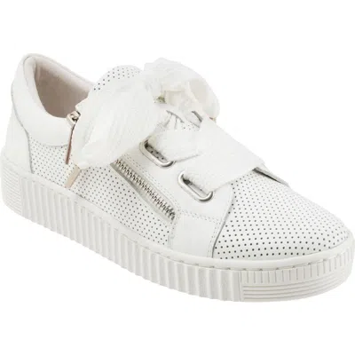 Eos Footwear Jovi Perforated Leather Sneaker In White