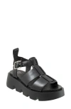 Eos Footwear Kailan Lug Sole Fisherman Sandal In Black