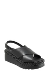 Eos Footwear Melia Platform Wedge Sandal In Black
