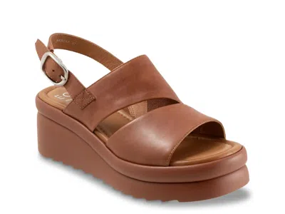 Eos Footwear Mentas Wedge Sandal In Brown