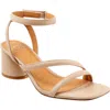 Eos Footwear Petricia Ankle Strap Sandal In Beige