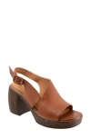 Eos Footwear Spicer Slingback Platform Sandal In Brandy
