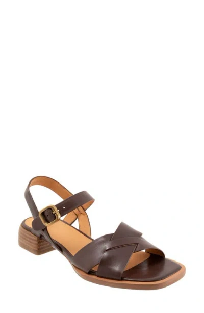 Eos Footwear Tega Ankle Strap Sandal In Chestnut