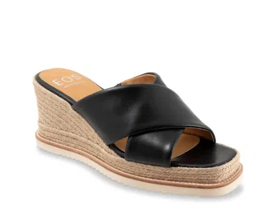 Eos Footwear Zelie Espadrille Wedge Sandal In Black