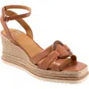 Eos Footwear Zeline Platform Wedge Sandal In Brandy