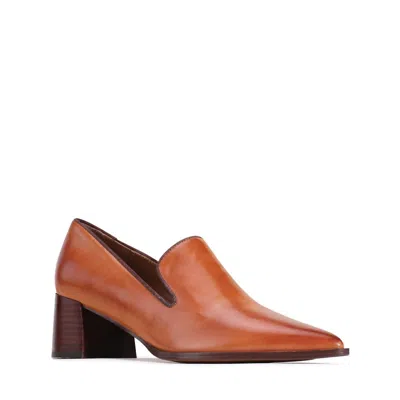 Eos Melbourne Women's Aurielia Heeled Loafer In Brandy In Brown