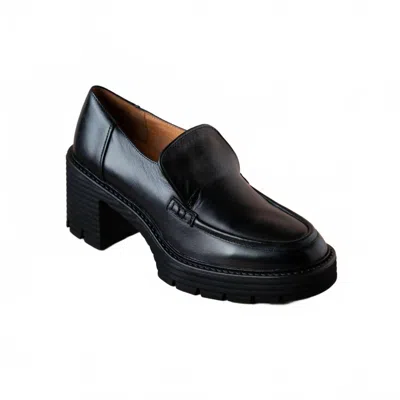 Eos Melbourne Women's Malia Heeled Loafer In Rust & Black