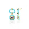 Ep Designs Women's Blue Enamel Earring -gold In Gold