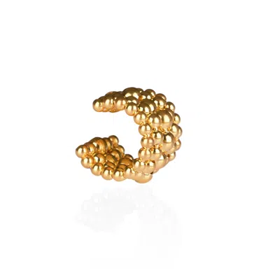Ep Designs Women's Gold Ball Thick Ear Cuff Earring
