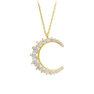 Ep Designs Women's Gold Crescent Moon Necklace