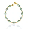 Ep Designs Women's Gold Evil Eye Turquoise Bracelet In Gold