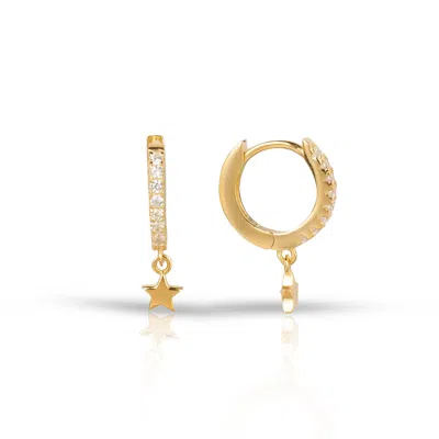 Ep Designs Women's Gold Star Hoops Earring