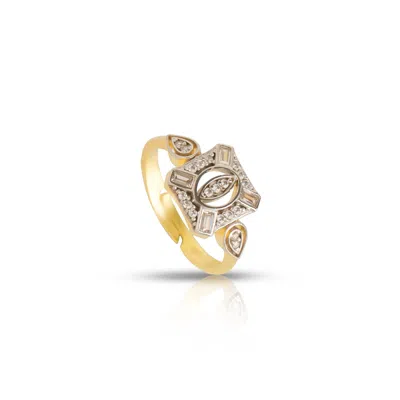 Ep Designs Women's Gold Viola Mini Stone Ring