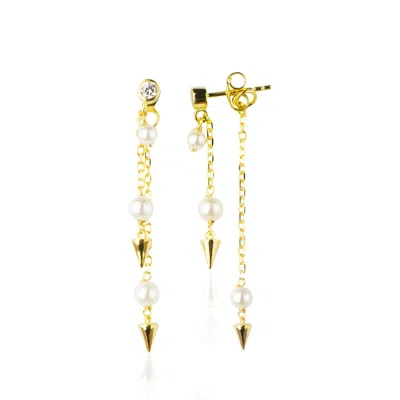 Ep Designs Women's Lina Pearl Earring- Gold