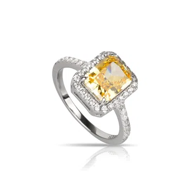 Ep Designs Women's Lina Yellow Radiant Cut Ring