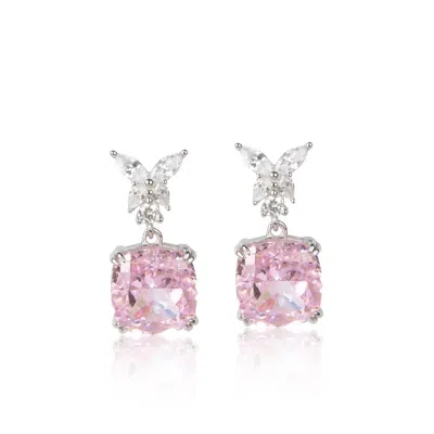Ep Designs Women's Pink Earring Silver