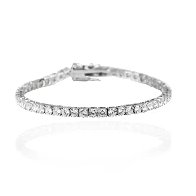 Ep Designs Women's Silver 2.5 Mm Classic Tennis Bracelet