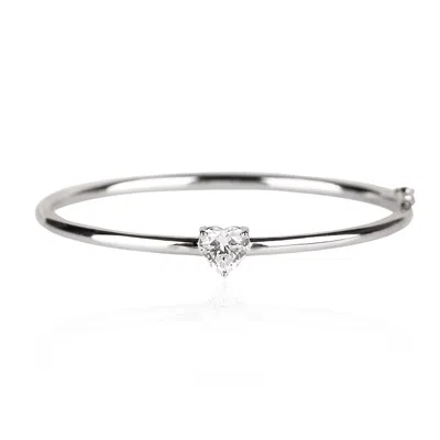 Ep Designs Women's Silver Mila Heart Bracelet