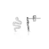 Ep Designs Women's Silver Snake Stud Earring In Silver
