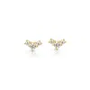 Ep Designs Women's Triple Mini Stone Earring -gold In Gold