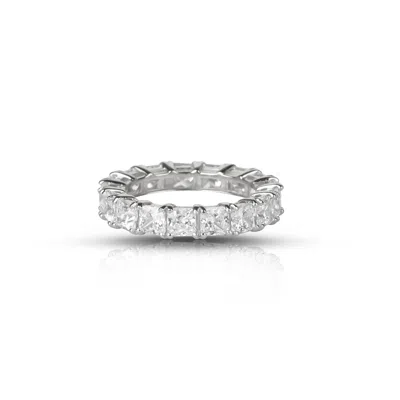 Ep Designs Women's White Square Cut Radiant Ring