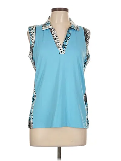 Pre-owned Ep Pro Sleeveless Blouse In Blue