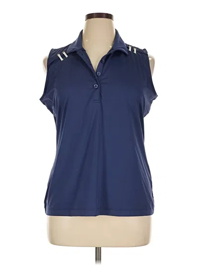Pre-owned Ep Pro Sleeveless Button Down Shirt In Blue