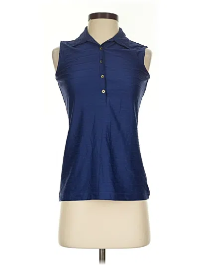 Pre-owned Ep Pro Sleeveless Button Down Shirt In Blue