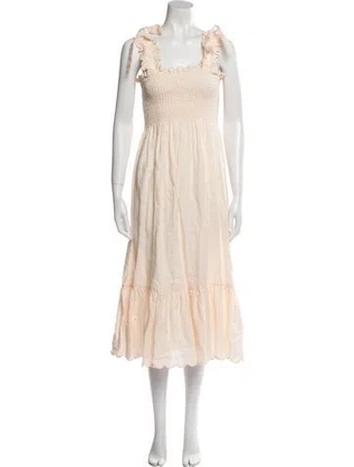 Pre-owned Ephemera Linen Long Dress In Neutral
