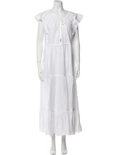 Pre-owned Ephemera Linen Long Dress In White