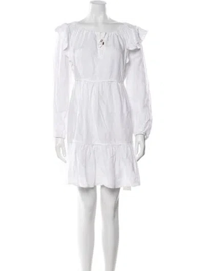 Pre-owned Ephemera Linen Mini Dress In White