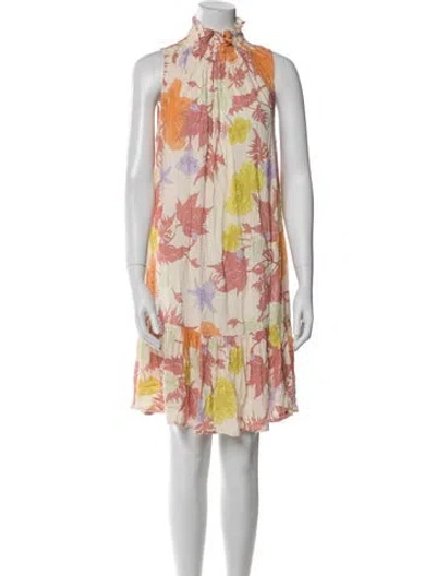 Pre-owned Ephemera Printed Knee-length Dress In Neutral