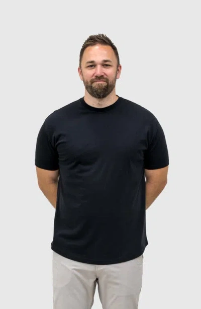 Epic Fits Curved Hem Crew Neck T-shirt In Black