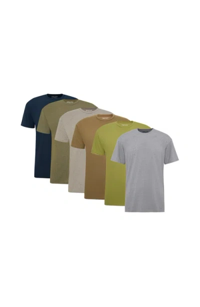 Epic Fits Field Crew Neck 6-pack T-shirt Set In Multi