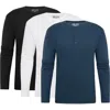 Epic Fits Long Sleeve Henley 3 Pack In Multi