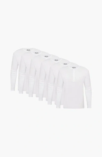 Epic Fits Long Sleeve Henley In White