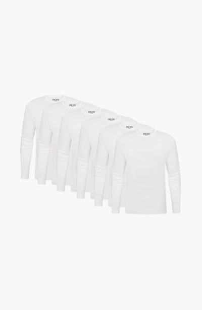 Epic Fits Standard Long Sleeve Crew Neck T-shirt In White