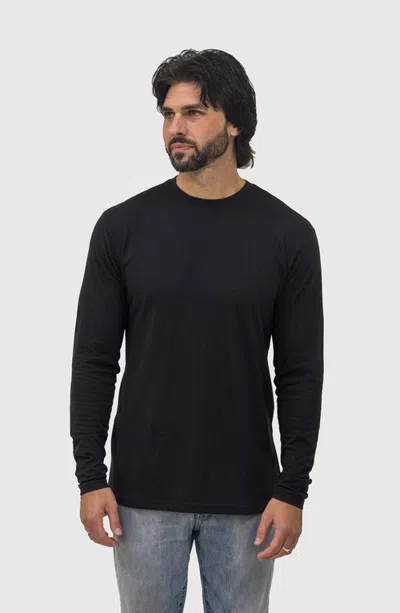 Epic Fits Standard Long Sleeve Crew Neck T-shirt 3-pack In Black