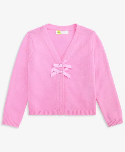 Epic Threads Kids' Baby Girls' And Toddler Girls' Dreamyarn Bow Cardi Long-sleeve Cardigan, Macy's Exclusive In Pink