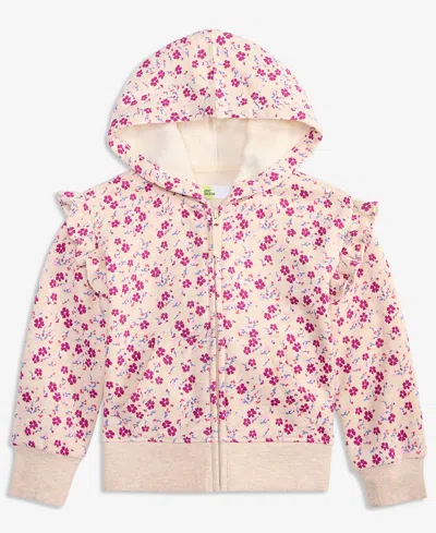 Epic Threads Kids' Baby Girls' And Toddler Girls' Floral-print Full-zip Hoodie, Macy's Exclusive In Multi
