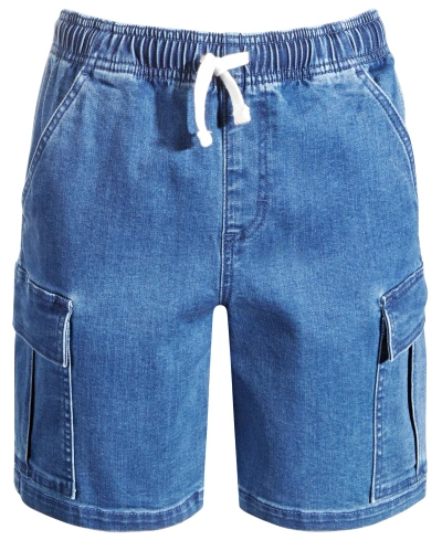 Epic Threads Big Boys Drawstring Denim Cargo Shorts, Created For Macy's In Cedar