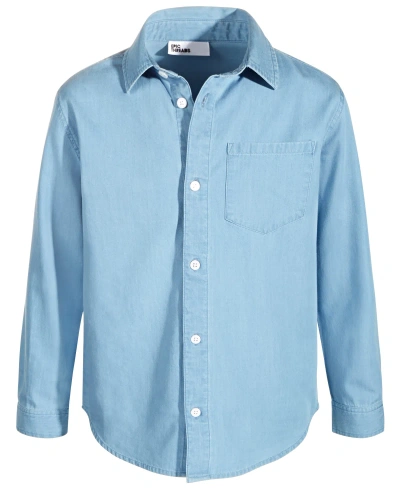 Epic Threads Big Boys Long-sleeve Cotton Chambray Shirt, Created For Macy's In Light Med Wash