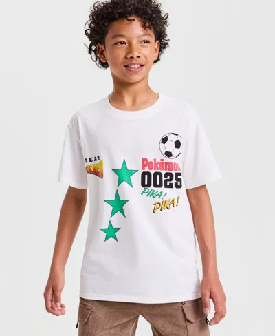Epic Threads Kids' Big Boys Team Pikachu Soccer Graphic T-shirt, Macy's Exclusive In White