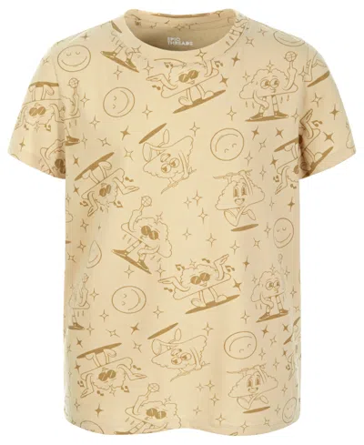 Epic Threads Kids' Big Boys Tossed Clouds Printed T-shirt, Created For Macy's In Sand Tan