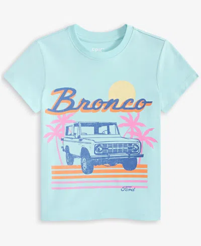 Epic Threads Kid Girl Bronco Graphic T-shirt, Exclusively At Macy's In Crystal Bl