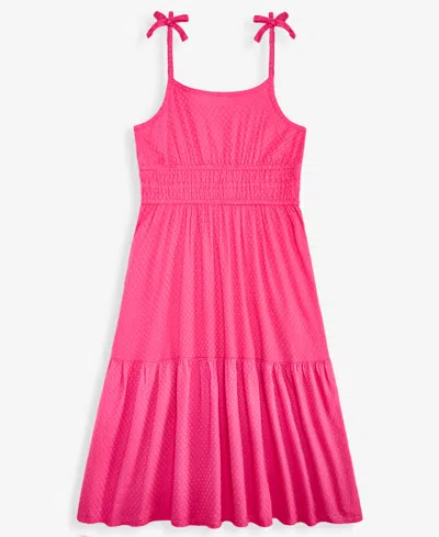 Epic Threads Kids' Big Girls Dobby Midi Dress, Exclusively At Macy's In Pink