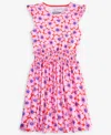 Epic Threads Kid Girl Floral Smocked Jersey Cotton Dress, Exclusively At Macy's In Mandarin R