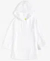 Epic Threads Big Girls Hooded Long Sleeve Mesh Cover-up, Exclusively At Macy's In Bright White
