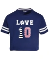 EPIC THREADS BIG GIRLS LOVE VARSITY GRAPHIC T-SHIRT, CREATED FOR MACY'S